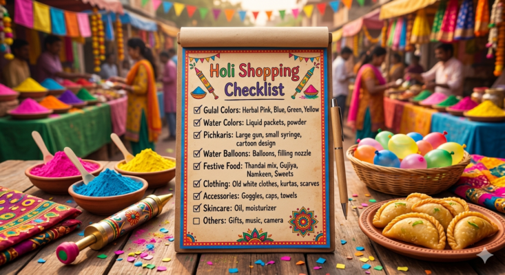 Holi Shopping Checklist